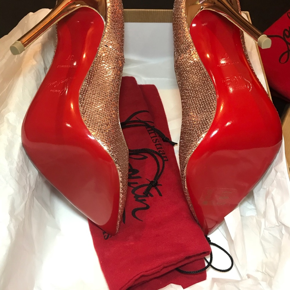 SOLD-Christian Louboutin So Kate 120mm Pailette - Picture 3 of 3